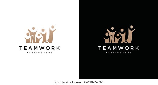 People logo design template. Teamwork people logo	