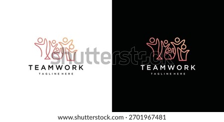 People logo design template. Teamwork people logo	