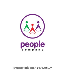 people logo design template. Vector illustration of icon