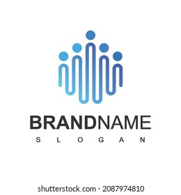 People Logo Design Vector, Community And Teamwork Symbol
