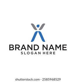 people logo design vector, editable eps 10