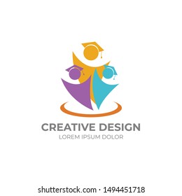 People Logo design. vector flat people logo