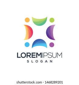 people logo design vector illustration
