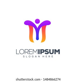 people logo design vector illustration