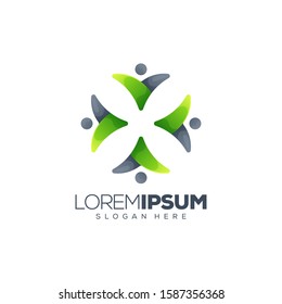 people logo design vector illustration
