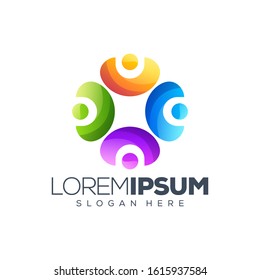 people logo design vector illustration