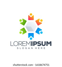 people logo design vector illustration