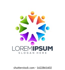 people logo design vector illustration