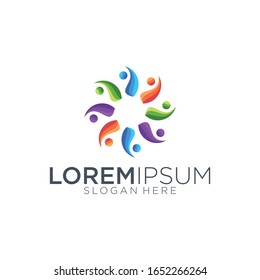 people logo design vector illustration
