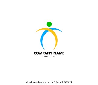 Ilustración vectorial del diseño del logotipo de la gente