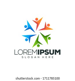 people logo design vector illustration