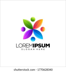 people logo design vector illustration