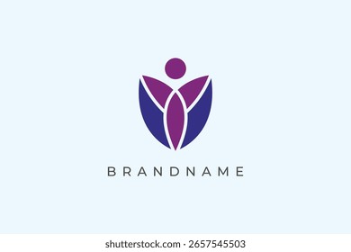 Plantilla de Vector de diseño de logotipo de Personas. Icono de personas creativas y modernas.