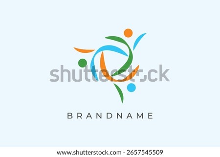 People logo design vector template. Creative and modern people icon.