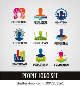 People Logo Designs Template Set