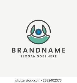 People Logo. Flat Vector Logo Design Template Element