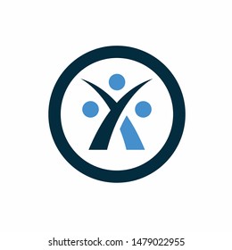 People logo formed letters Y and X