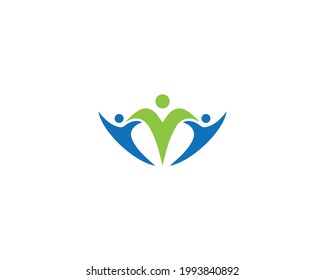 People logo, Hearts, Wellness And Health people Logo Design