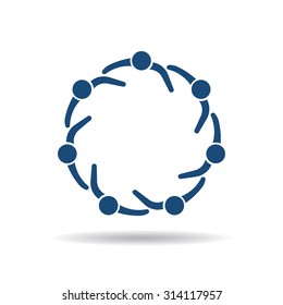 People logo. Holding each other