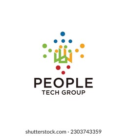 Elementos de la plantilla de diseño del logotipo del logotipo del logotipo del logotipo humano del icono humano del fondo blanco