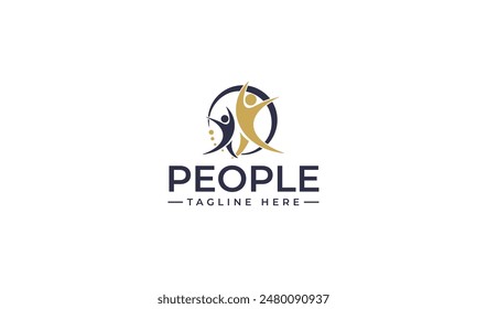 People Logo | Icon Logo | Charity Logo | Happy Logo | 