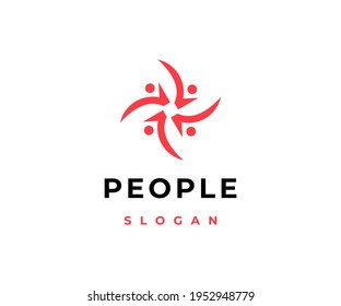 People logo icon design vector