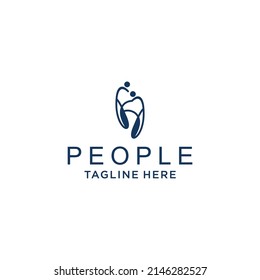 Plantilla vectorial de diseño de icono de logotipo de personas