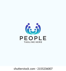 Vector de iconos de logotipo de personas 