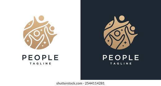 People Logo Icon Element Template. Community Logo vector icon. Teamwork logo design	
