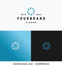 People logo icon flat design template 