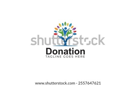People logo icon vector image and Donation Logo Charity Logo