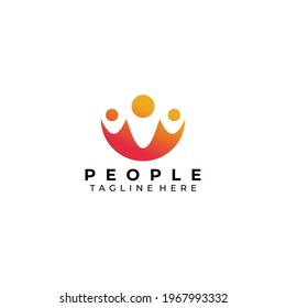 people logo icon vector isolated