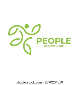 plantilla vectorial de icono de logotipo de personas.