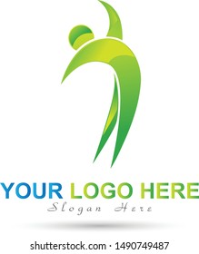 People logo icon vector in white background