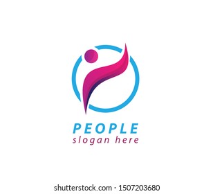 People logo man design sign