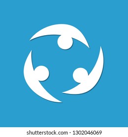 people logo on blue background