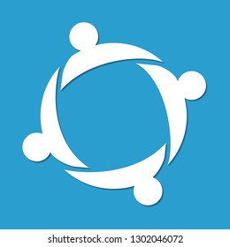 people logo on blue background