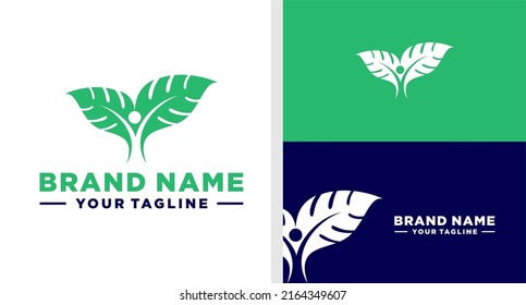 MENSCHEN-LOGO-PLANT LEAF-GEMEINSCHAFT ERREICHBAR