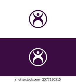 People Logo Social Design Icon Symbol. Illustration vector graphic of template logo creative people initial perfect logo business
