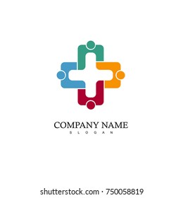 People Logo, Social Design Template