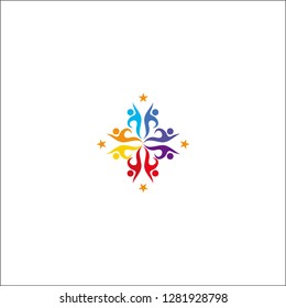 People Logo Social relationship Design Illustration - Vector 