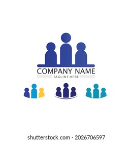 Logotipo de personas éxito y equipo, personas exitosas trabajo, grupo y comunidad, empresa grupal y empresa vector y diseño cuidado, icono de familia Logotipo de éxito