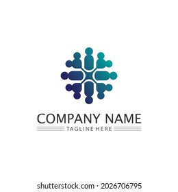 People logo succes and Team, Succes people work, Group and Community, Group Company and Business logo vector and design Care, Family icon Succes logo