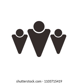 People logo. team icon. partner symbol. Vector eps 08.