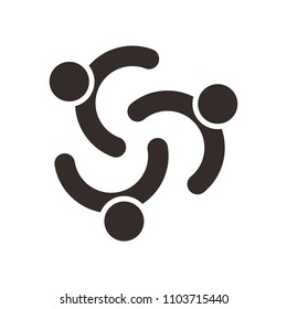 People logo. team icon. partner symbol. Vector eps 08. - Shutterstock ID 1103715440
