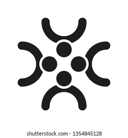 People logo. team icon. partner symbol. Vector eps 08.