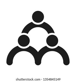 People logo. team icon. partner symbol. Vector eps 08.