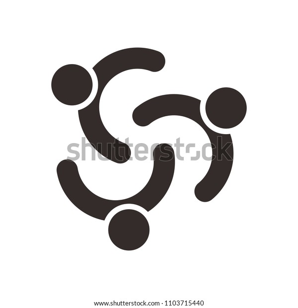 People\
logo. team icon. partner symbol. Vector eps\
08.