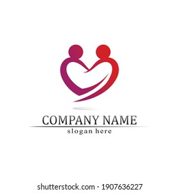 People Logo, Team, Succes People Work, Group And Community, Group Company And Business Logo Vector And Design Care, Family Icon Succes Logo