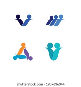 People logo, Team, Succes people work, Group and Community, Group Company and Business logo vector and design Care, Family icon Succes logo